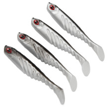 AR48 T-Schaft Soft Lure 75mm 3,2g 4 Stück Schwarz
