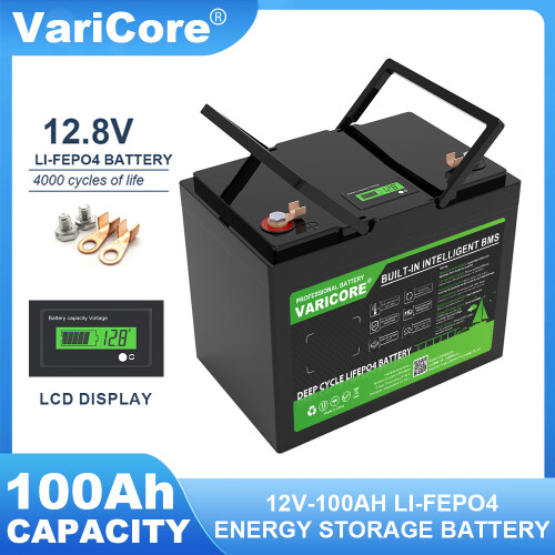 VariCore Batterie Lithium LiFePO4 12.8V 100Ah avec BMS intégré