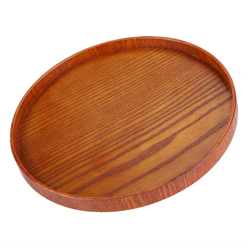 Runder Holzservierteller 24 cm Natur 2