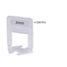 Système de calage pour carrelage, Clips de nivellement, 3mm, Lot de 1200 pièces