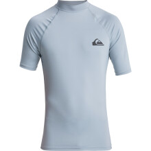 (M, Quarry) Quiksilver Mens Everyday Short Sleeve UV Protect Surf Surfing Rash Guard Vest