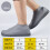 Paar Wasserdichte Silikon Schuhe Überzieher Grau M 7
