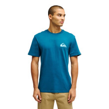 (XL, Blue Coral) Quiksilver Mens EV Mini Logo Crew Neck Short Sleeve T-Shirt