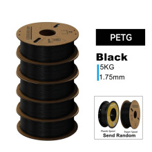KINGROON 3D-tulostimen filamentti, 5 kg, musta, PETG, 1,75 mm