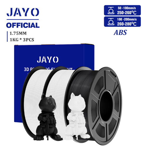 JAYO Easy ABS 3D-Drucker-Filament, 1,75 mm, schwarz