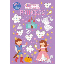 (12 Books) Princess Gem Sticker and Colouring Book