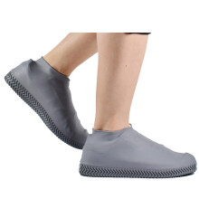 Graue Silikon Überschuhe Regenschutz Schuhgröße