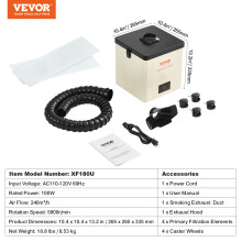 SucceBuy Extracteur de Fumée de Soudure, 100W, Débit 332 m³/h, Système de Purification à 3 Couches pour Gravure et Soudure