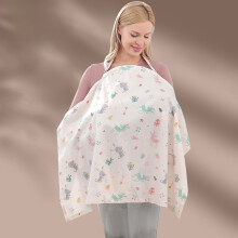 (Pink Deer )Nursing Cover Cotton Breastfeeding Covers With Adjustable Hoop For Mother Apron Nursing