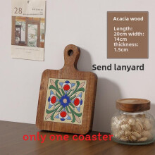 (Style 11)Traditional Wooden Cup Mats With Retro Design And Heatproof Material For Kitchen