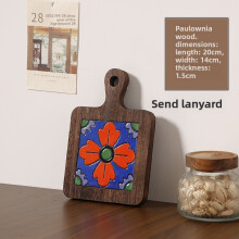 (Style 7)Traditional Wooden Cup Mats With Retro Design And Heatproof Material Kitchen For