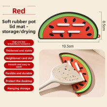 (Watermelon Orange)Pvc Fruit And Vegetable Shaped Pot Lid Rack With Water Drainage For Cooking Storage Accessories