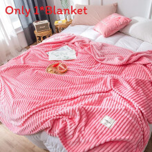 (Pink, 180x200cm) Selimut Velvet Flannel Solid Color Coral Fleece Soft Warm Blanket Sofa Throw Blanket Aircond