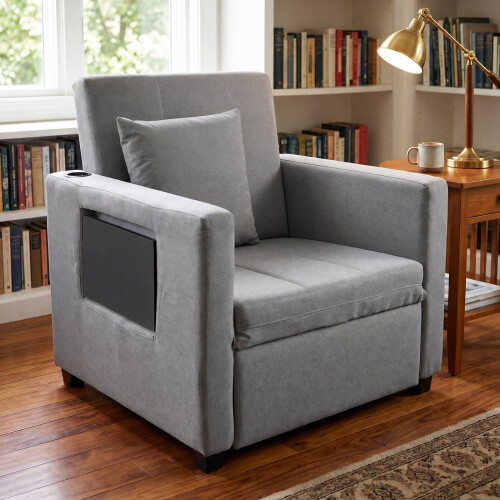 Westwood WestWood 3-in-1 Convertible Single Sofa Bed Grey 2