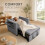 Westwood WestWood 3-in-1 Convertible Single Sofa Bed Grey 4