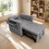 Westwood WestWood 3-in-1 Convertible Single Sofa Bed Grey 5