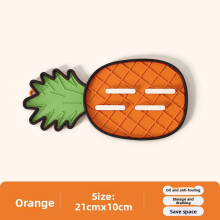 (Pineapple Orange)Pvc Fruit And Vegetable Shaped Pot Lid Rack With Water Drainage For Cooking Storage Accessories