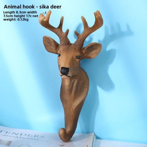 (Deer)Animal Resin Wall Hook With Elephant Zebra Giraffe Design For Organization Home