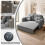 Westwood WestWood 3-in-1 Convertible Double Sofa Bed Grey 4