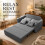 Westwood WestWood 3-in-1 Convertible Double Sofa Bed Grey 6