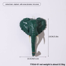 (Elephant)Tier Harz Wandhaken mit Elefant Zebra Giraffe Design für Organisation Zuhause