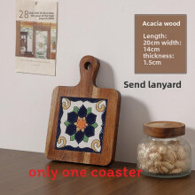 (Style 8)Traditional Wooden Cup Mats With Retro Design And Heatproof Material Kitchen For