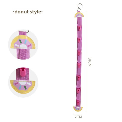 (Donut)Nonslip Hat Organizer Plastic Hook With Multiple Clips For Closet Dorms And