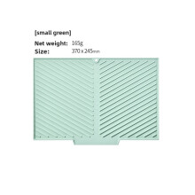 (Green 370x245mm)Hitzebeständige Silikon Lebensmittel Drainage Matte mit saugfähiger Oberfläche für Haushalt