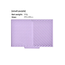 (Purple 370x245mm)Heatresistant Silicone Food Drainage Mat With Absorbent Surface Household For