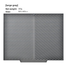 (Gray 505x405mm)Hitzebeständige Silikon Lebensmittel Drainage Matte mit saugfähiger Oberfläche für Haushalt