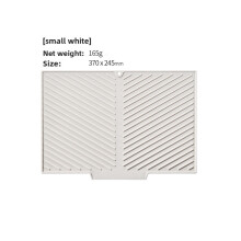 (White 370x245mm)Heatresistant Silicone Food Drainage Mat With Absorbent Surface For Household