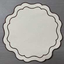 (StyleF)Embroidered Pattern Circular Table Mat With Thickened Design For Elegant Dining