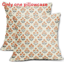 (Style 38) Cushion Scandinavian Linen With Leaf Pattern For Home Decor Lounge Accent