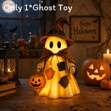 (Cloak Ghost) Halloween Ghost Pumpkin Decor Resin Art Toy With Fun Features Celebrations For Gift