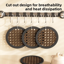 Chinese Style Silicone Heat Resistant Coaster Set For Dining Table Protection