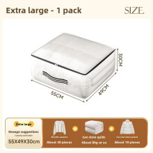 (Extra Large) Home Storage Closet Bag With Transparent Design For Comforters Clothes And