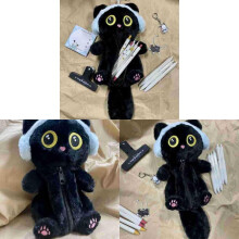 Adorable Kitty Plush Pencil Organizer With Highvolume Storage Bag For Kids And Adults