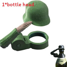 (Green)Casque bouteille bière Salute soldat impression 3D accessoire décoratif pour divertissement en salle