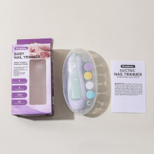 (Green) Care Nail Infant Electric Grinder With Storage Box For Soft Nail And Safety Trimming