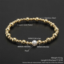 (Style C) Pearl Beaded Handmade Wristbands With Electric Plating For Casual And Gifts Wear