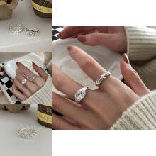 Korean Twisted Delicate Heart Ring With Glamorous 925 Silver For Fashionable Women