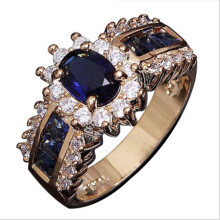(8) Vintage Blue Gemstone Sapphire Wedding Engagement Ring Fine Gifts Jewelry