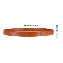 Runde Holzservierplatte 24 cm natur
