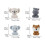 (Animals)Childrens Bath Play Set With Stackable Floating Boats And Hand Puppets For Interactive Fun Water 12