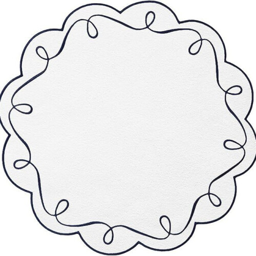 (StyleA)Embroidered Pattern Circular Table Mat With Thickened Design For Elegant Dining