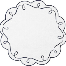 (StyleA)Embroidered Pattern Circular Table Mat With Thickened Design For Dining Elegant