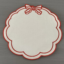 (StyleG)Rundes Tischset mit besticktem Muster und verdicktem Design für elegantes Esszimmer