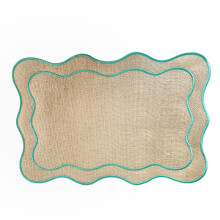 (Blue)Embroidered Rectangular Table Cover With Waterproof Finish For Dining Rooms