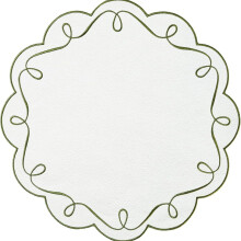 (StyleC)Embroidered Pattern Circular Table Mat With Thickened Design For Dining Elegant