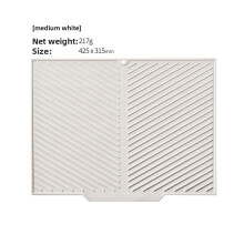 (White 425x315mm)Heatresistant Silicone Food Drainage Mat With Absorbent Surface For Household